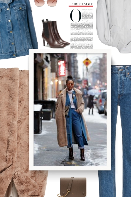Textured Faux Fur Coat- Combinazione di moda