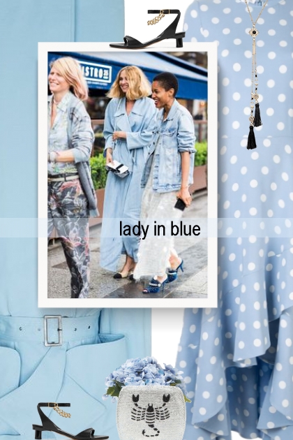 lady in blue - spring 20- Combinazione di moda
