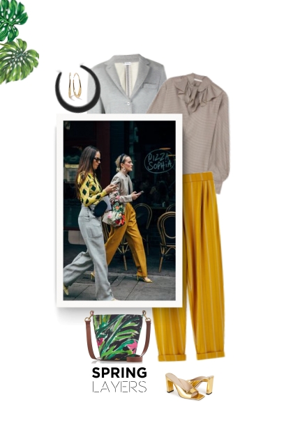 Tailored pinstripe trousers Pull&Bear - Модное сочетание
