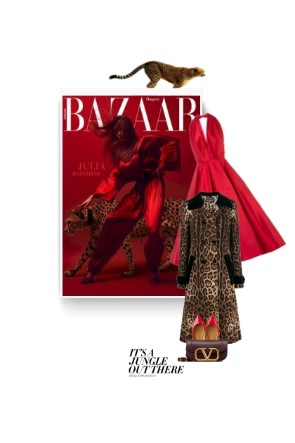 spring 2020 leopard print & red - Fashion set