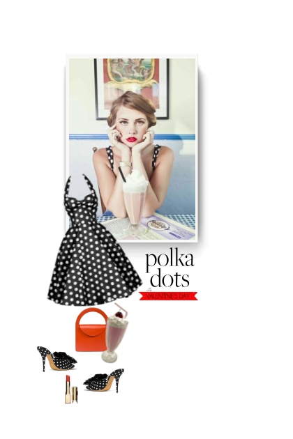 valentines day  - polka dots- Fashion set
