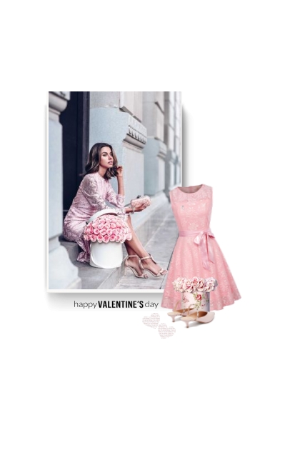 Pink Valentines - combinação de moda