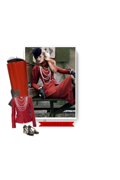 Chelsey Crew 1930s style heels - valentines- Combinazione di moda