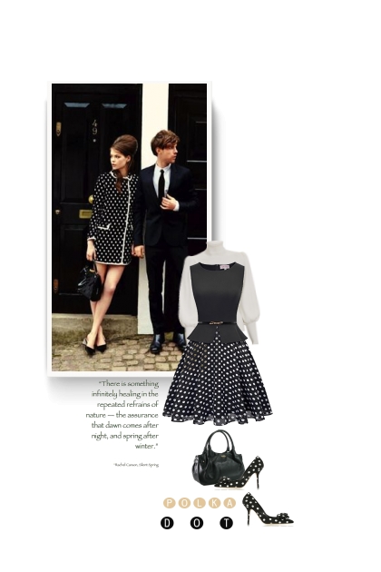 Black & White Polka Dot- Combinazione di moda