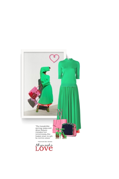 green and pink 2020- Fashion set