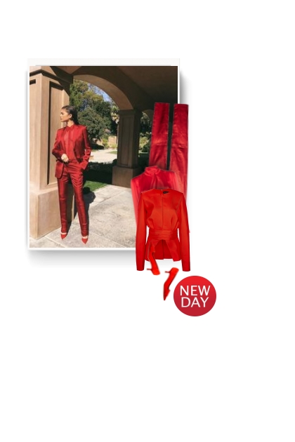 New day - red, red and red- combinação de moda