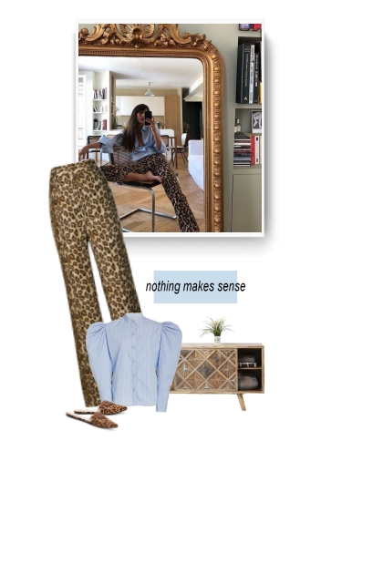 Leopard print cropped pants- Fashion set