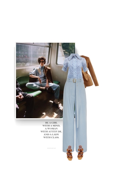 Light blue and brown - spring 2020- Fashion set