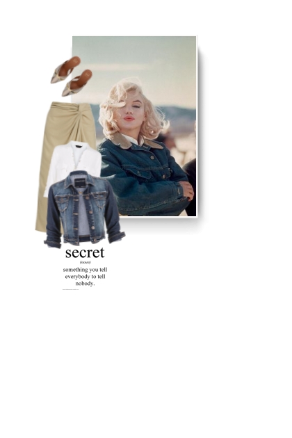 Marilyn Monroe - denim jacket- combinação de moda