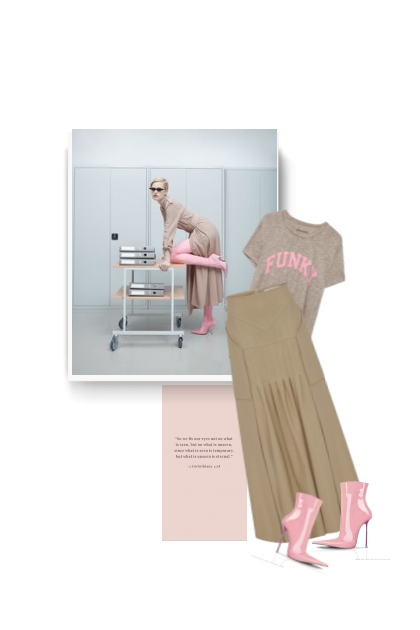 beige and pink - spring 2020- Fashion set