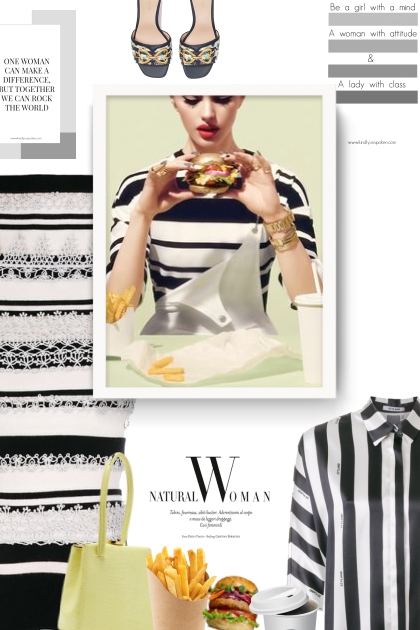 CHANEL VINTAGE striped dress - combinação de moda