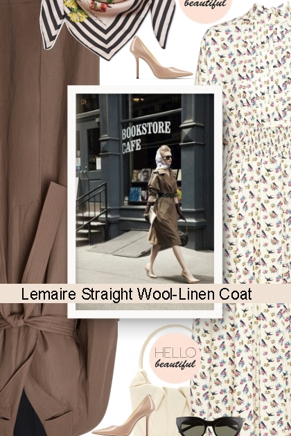 Lemaire Straight Wool-Linen Coat- Kreacja