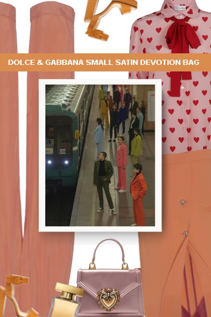 DOLCE & GABBANA SMALL SATIN DEVOTION BAG- Modna kombinacija