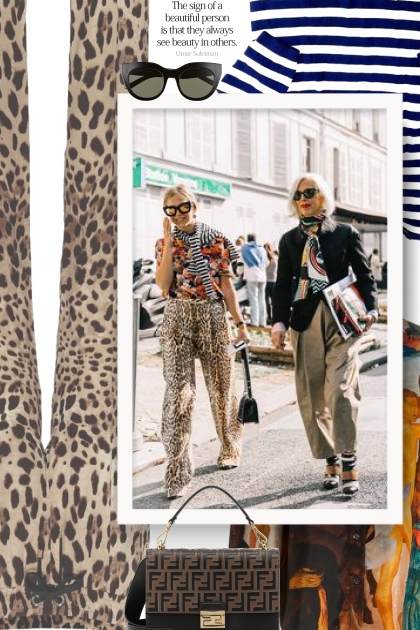 DOLCE & GABBANA Leopard-printed silk pants- Modna kombinacija