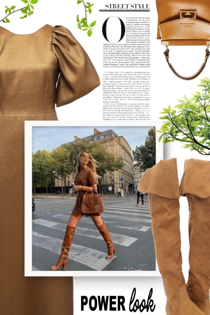 LAKE STUDIO brown metallic dress - Fashion set