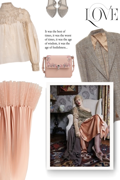  RED VALENTINO peach pink pleated skirt 