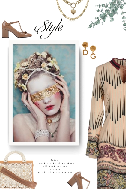 Dolce & Gabbana Filigree DG-Drop Earring - Modna kombinacija