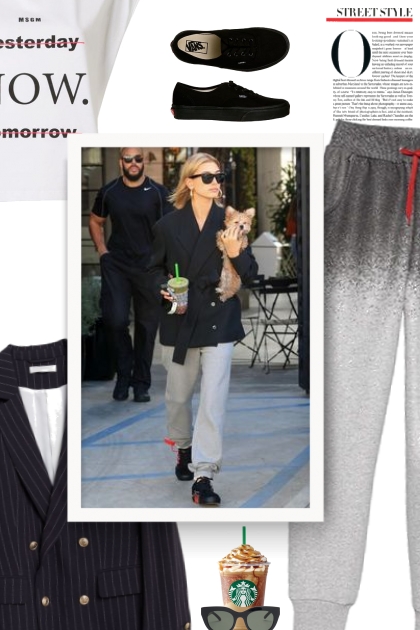 Grey Fade Adidas Track Pants - Modna kombinacija