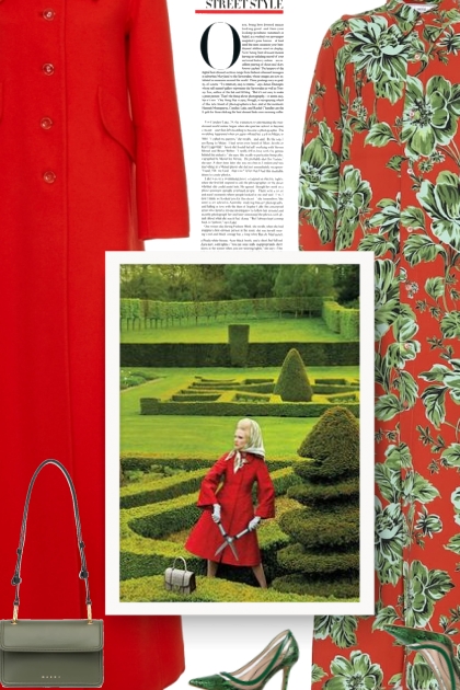 MARC JACOBS red wool blend maxi coat - Модное сочетание
