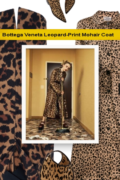 Bottega Veneta Leopard-Print Mohair Coat - Modna kombinacija