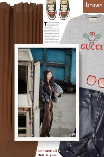 GUCCI T-shirt brodé en coton - Модное сочетание