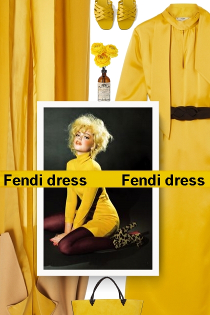 Fendi dress - spring- Modna kombinacija