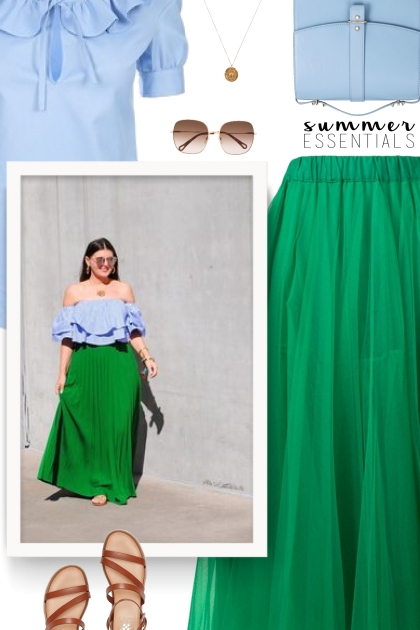 P.A.R.O.S.H. green skirt - Modekombination