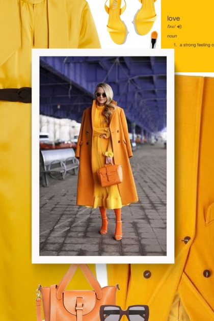 Fendi dress - orange and yellow- Combinaciónde moda