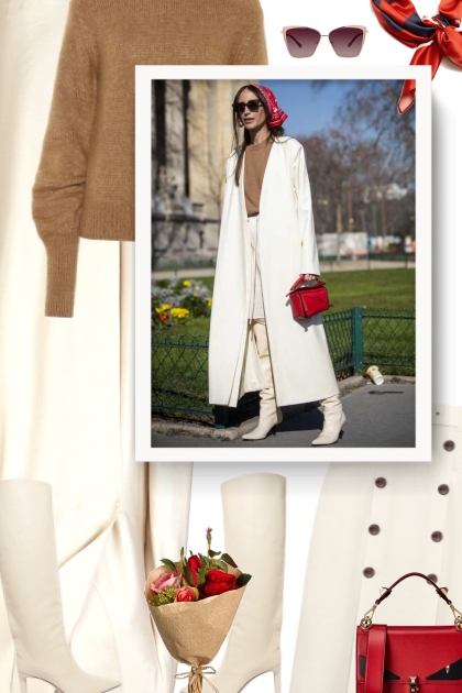 shawl collar  coat - Fashion set