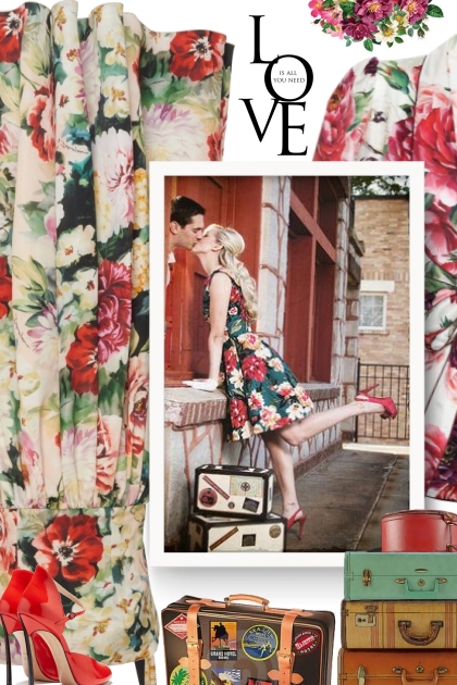floral organza dress - Fashion set