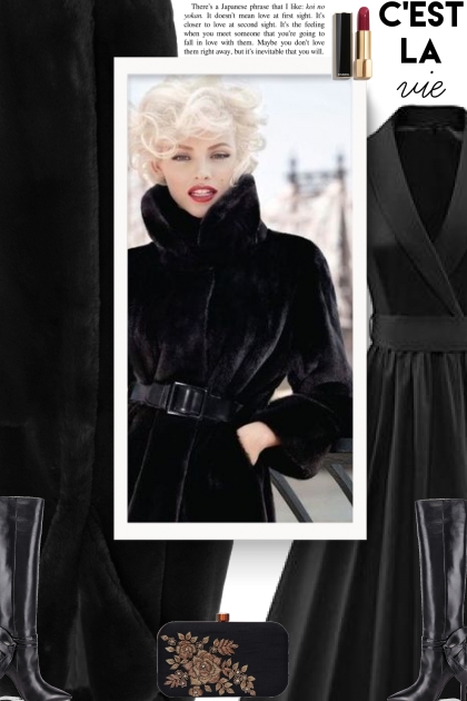 Black Vintage Dress - Modna kombinacija