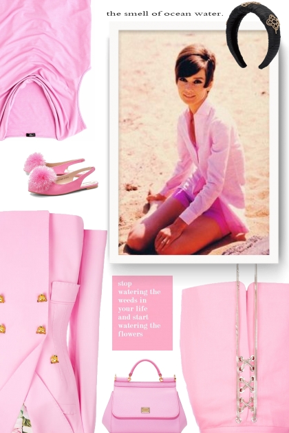 dolce & gabbana pink mini bag- combinação de moda