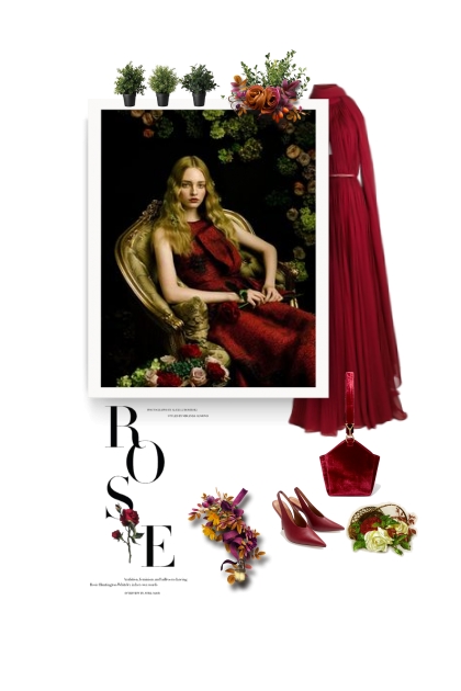 Elie Saab backless long red dress - Modekombination