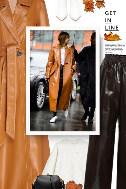 leather coat- Fashion set