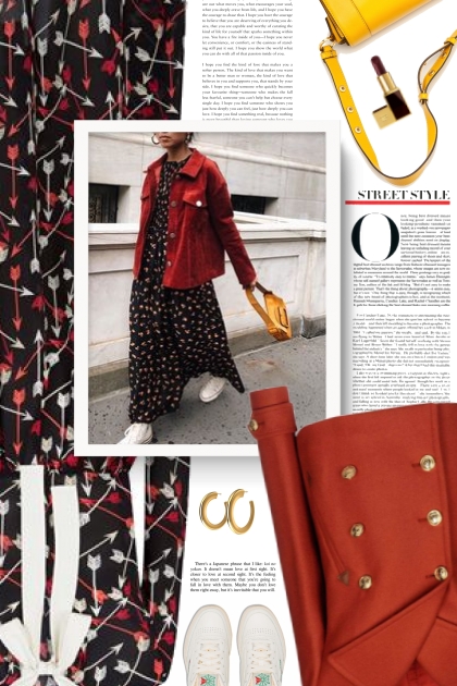  RED Valentino silk arrow print dress - Modna kombinacija