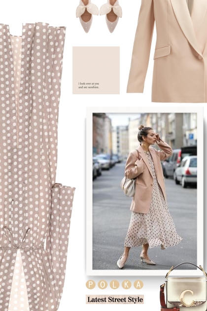 ALEXANDRA MIRO Betty polka-dot dress- combinação de moda