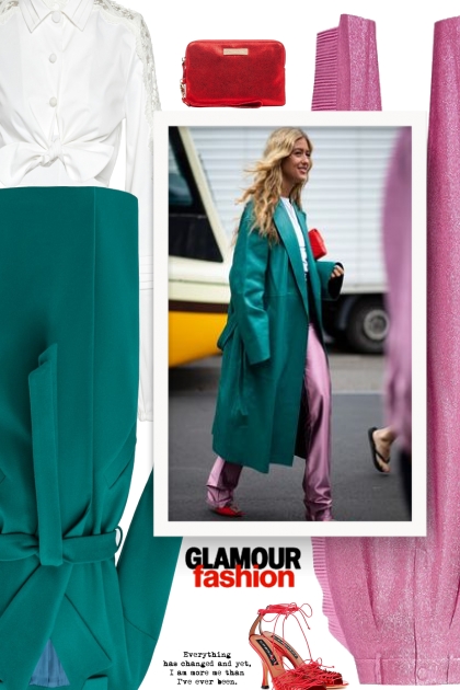 Gucci ruffled cropped metallic pants- Fashion set