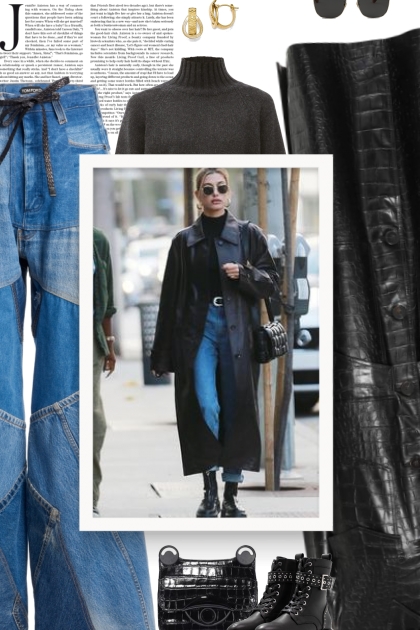  Gus embossed faux leather coat - Combinaciónde moda