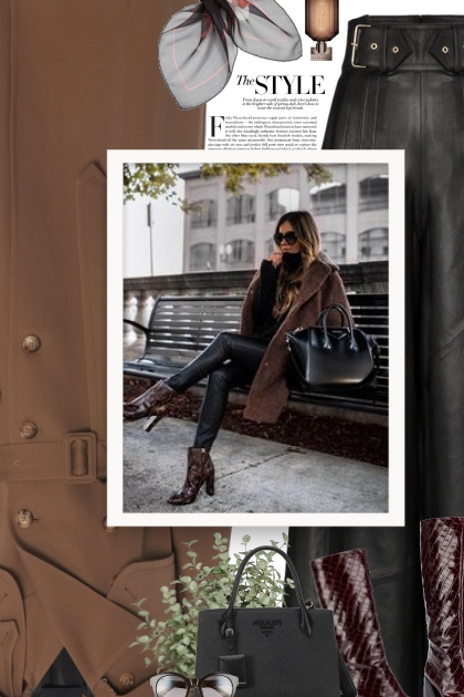  brown wool trenchcoat - Модное сочетание