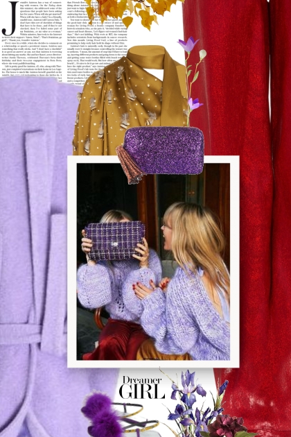 Hand bag Purple- Modna kombinacija