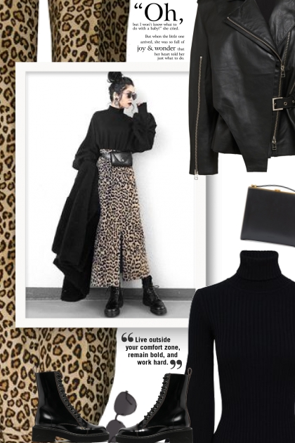  Leopard print cropped pants- コーディネート