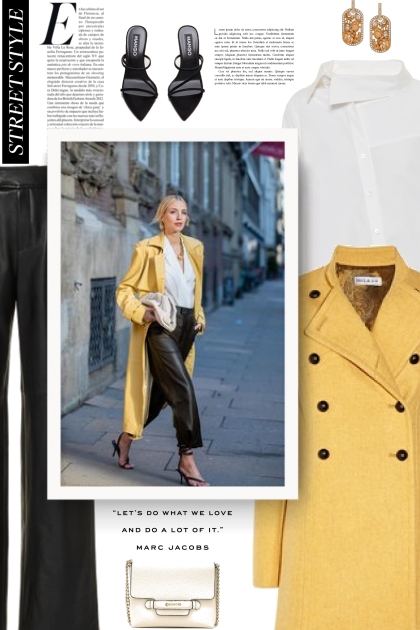 black, white and yellow- Combinazione di moda