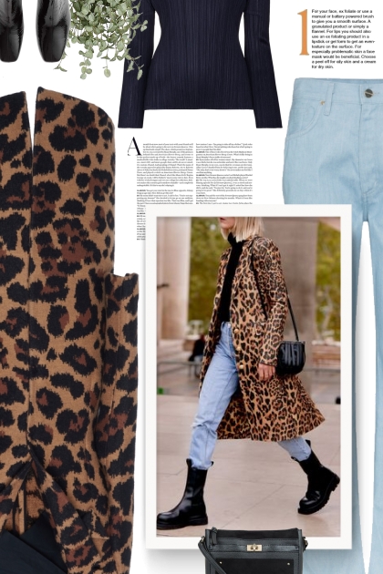 Leopard-Print Mohair Coat - Modna kombinacija