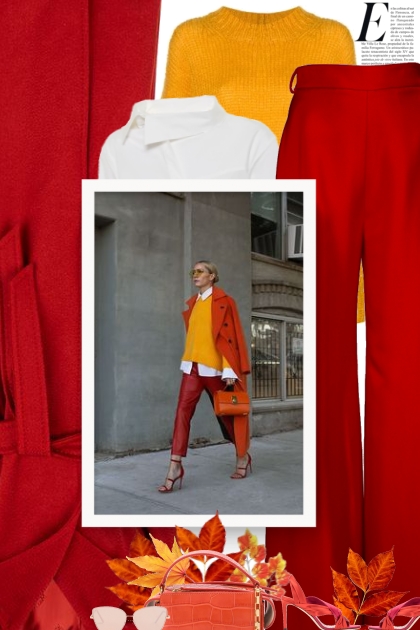  red Max Mara belted coat- Combinazione di moda