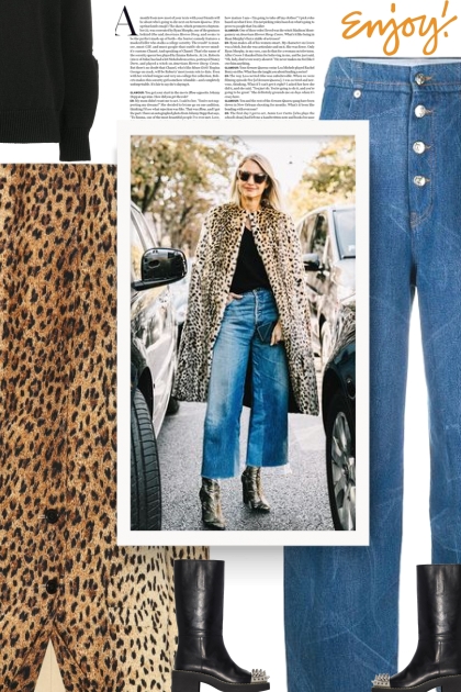 Leopard-print wool coat - fall style- Modna kombinacija