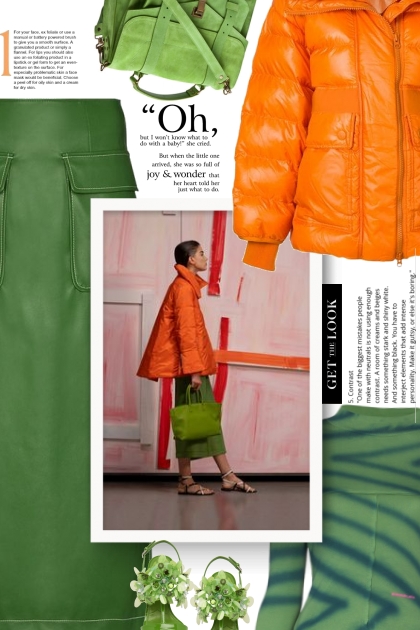 green and orange - fall 2020- Модное сочетание