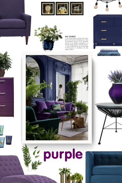 navy and purple- Fashion set
