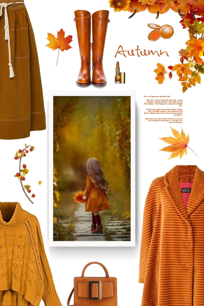 orange and brown- combinação de moda