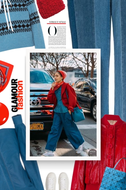 blue and red- Fashion set