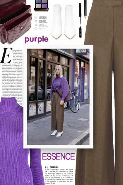 purple and brown- Combinazione di moda